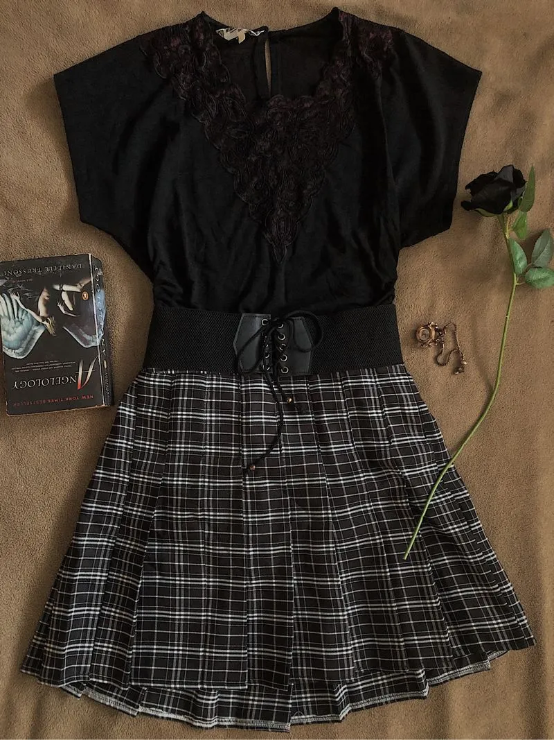 Black Tshirt & Tennis Skirt photo 1