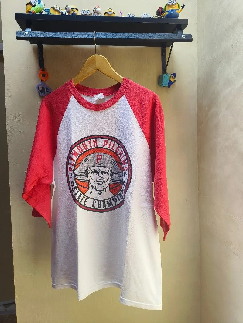 Kaos vintage raglan plymouth pilgrims 90's photo 1