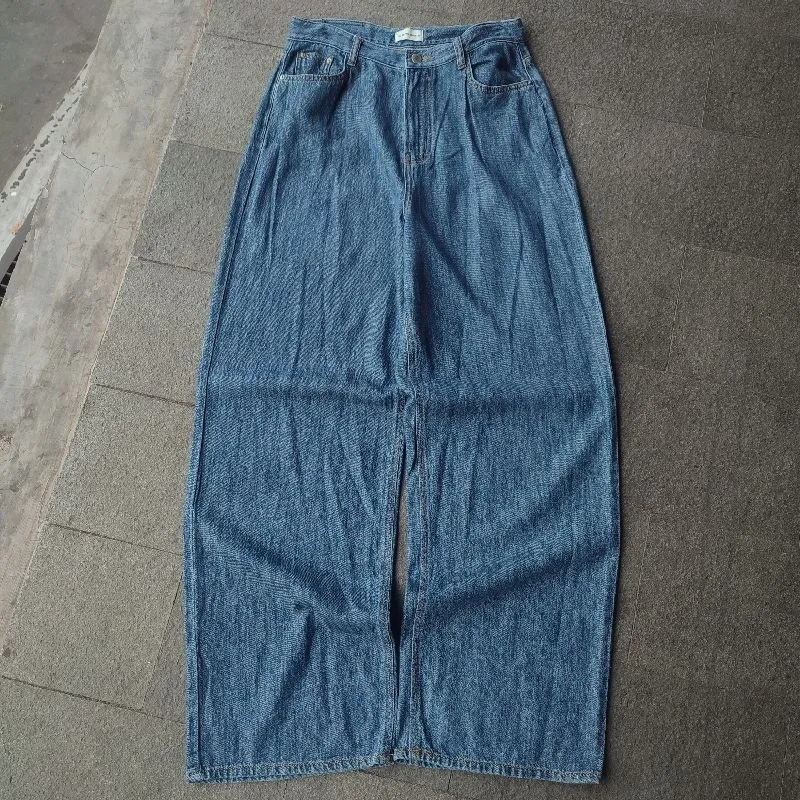 3/4 Three Quarter Blue Soft Jeans Y2K Style photo 1