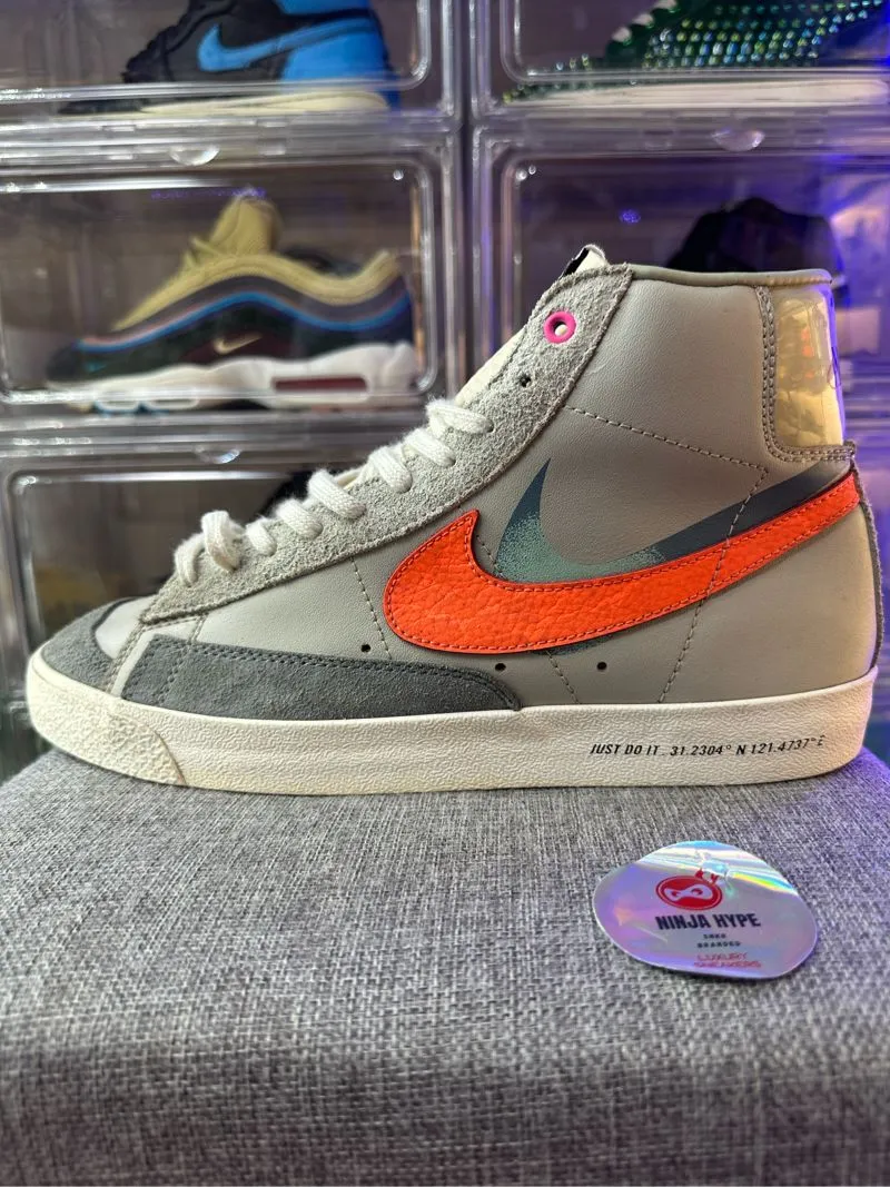 77 Vintage Women's Nike Blazer Mid Metallic Casual Shoes NIKE