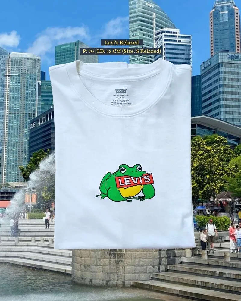 Levi's Frog White Relaxed Cotton Shirt | Kaus Kaos Putih photo 1