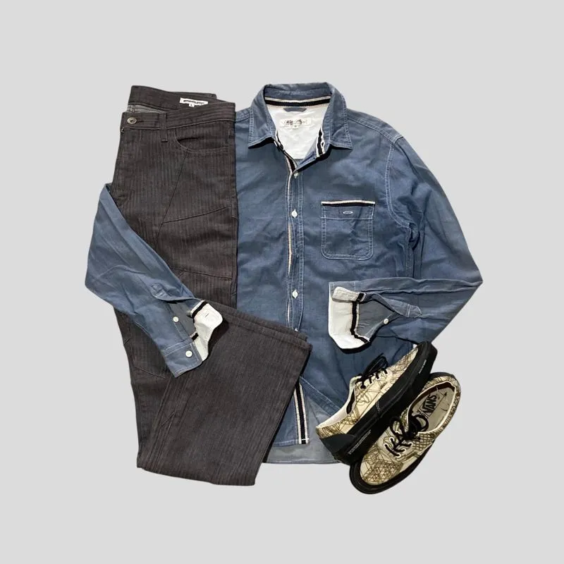 Glove house japanese brand selvedge accent long shirt photo 1