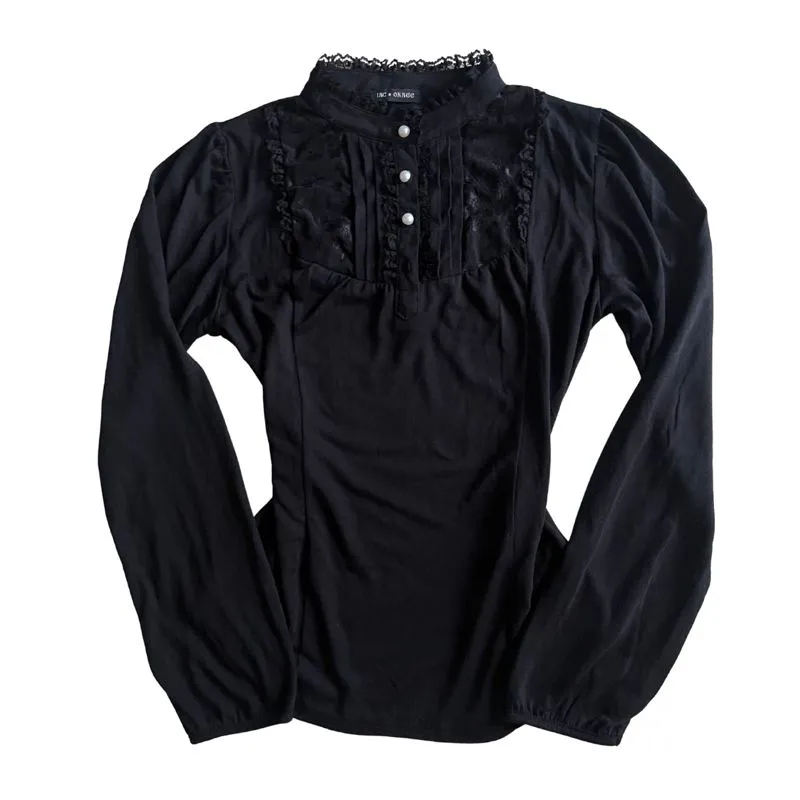 victorian lace puff sleeve blouse  photo 1