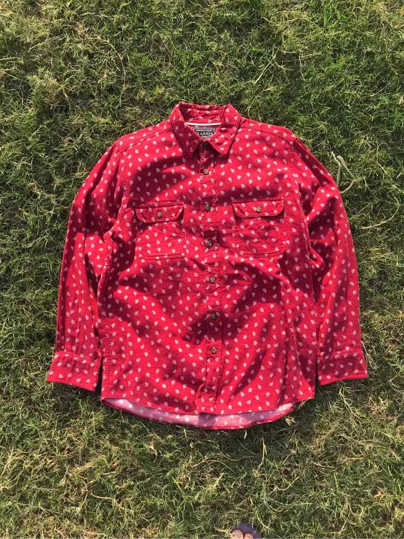 Kemeja flanel uniqlo paisley photo 1