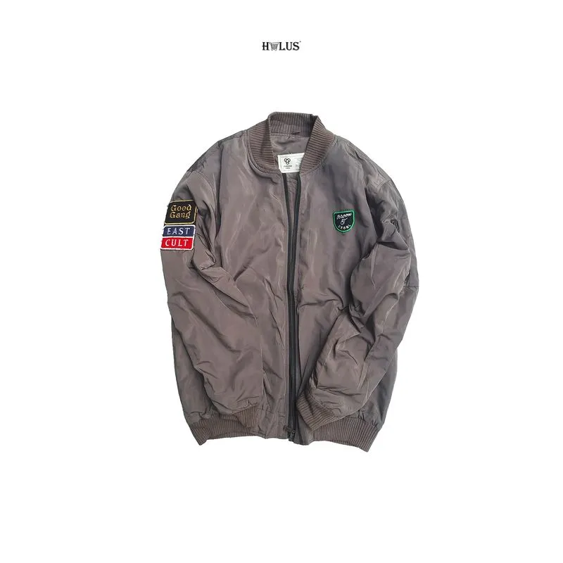 Jaket Bomber x Varsity by Throox.org Original Brown with Pat photo 1