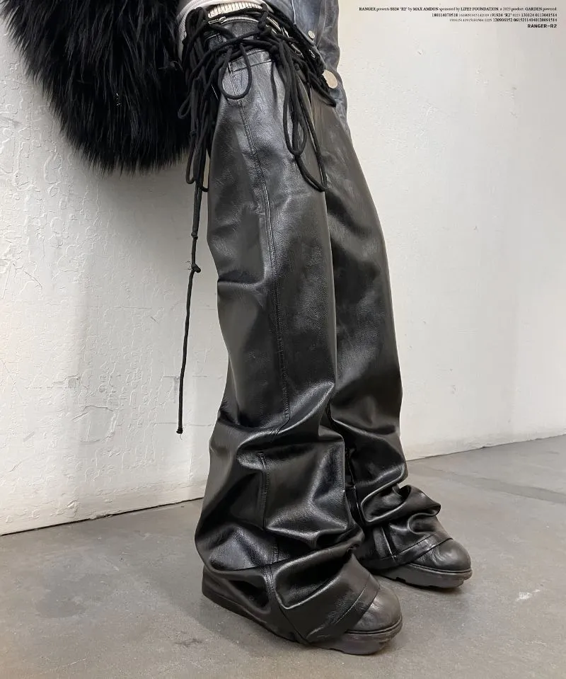 Ranger Cartel - Black Flared Leather Pants photo 1