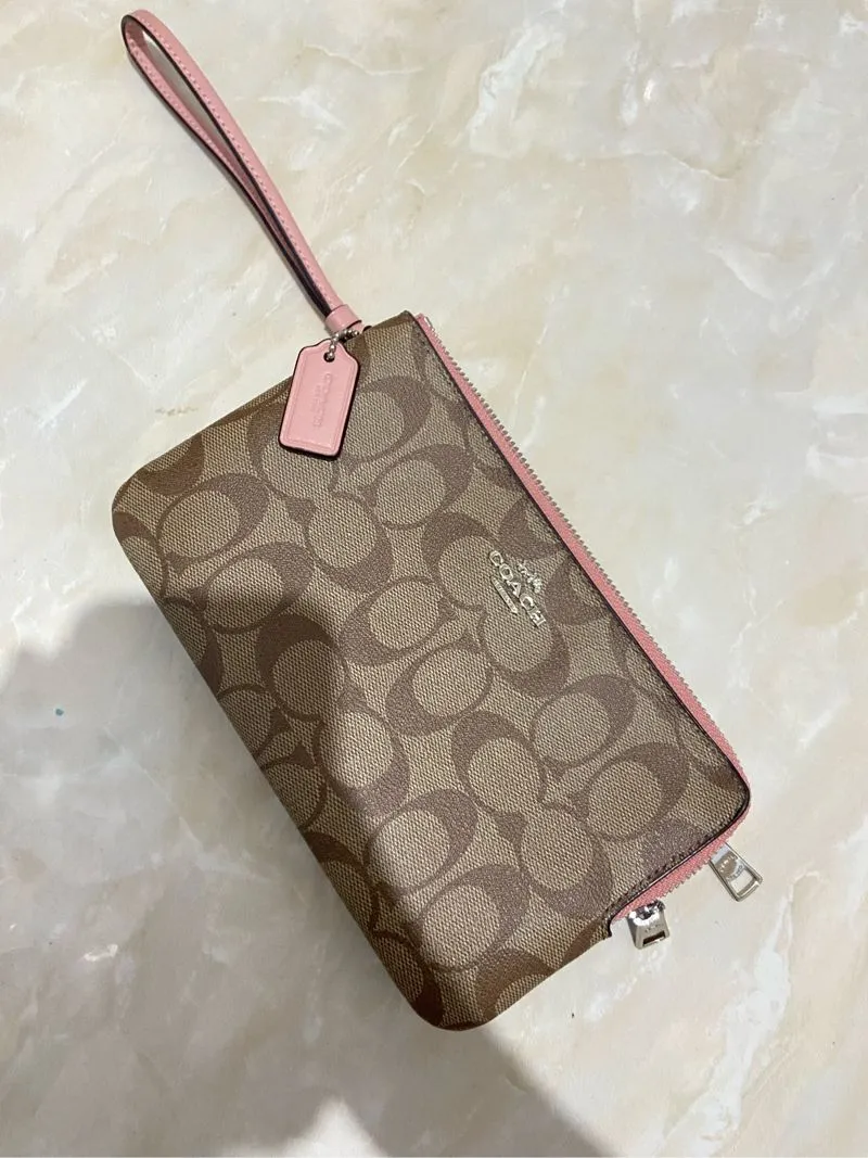 coach wristling wallet double resleting photo 1