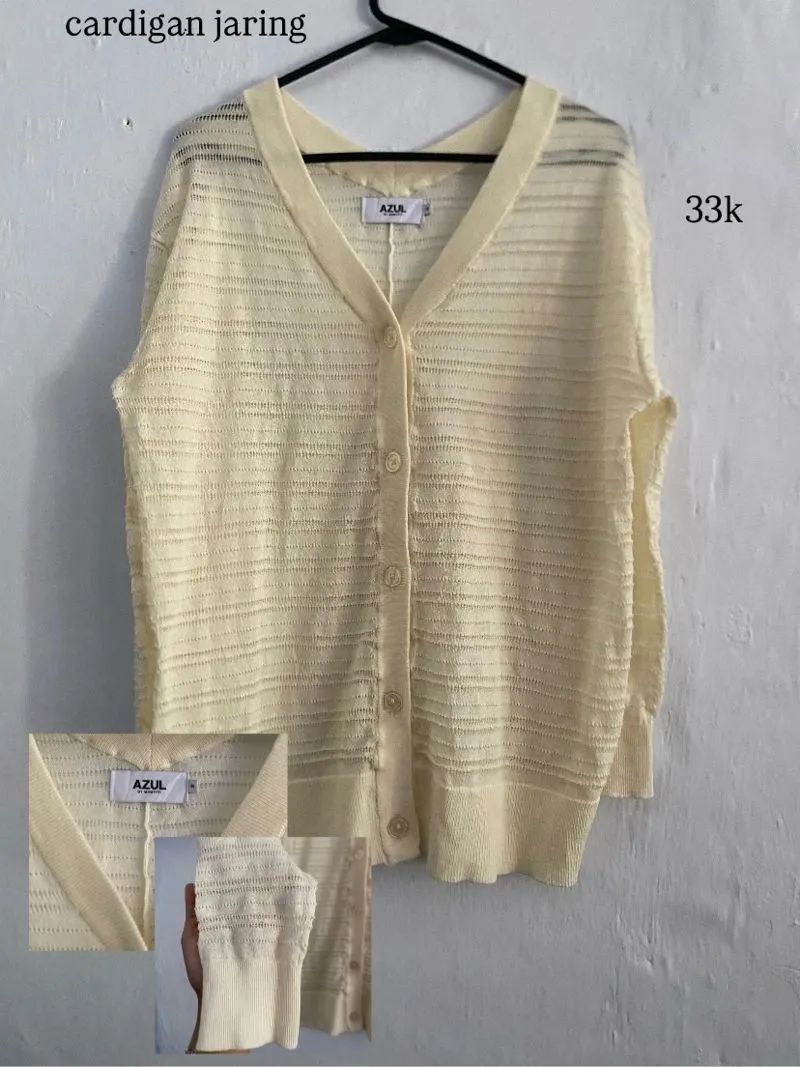 cardigan jaring putih photo 1