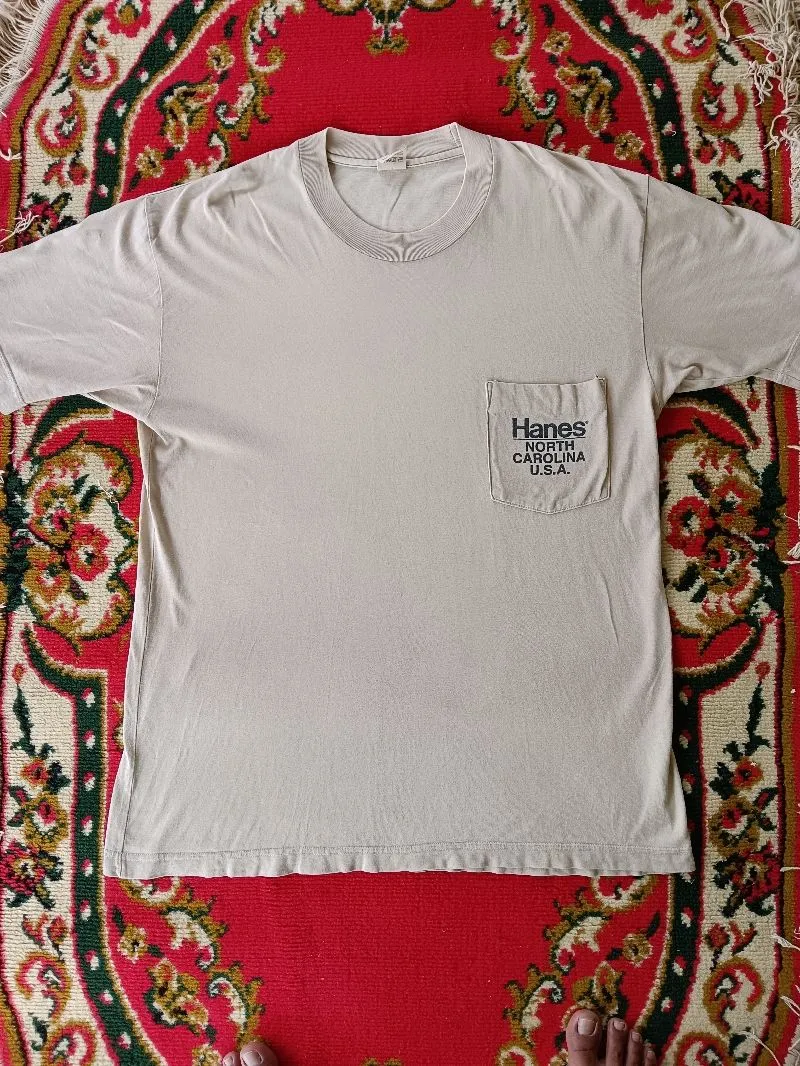 blank tee pocket hanes photo 1
