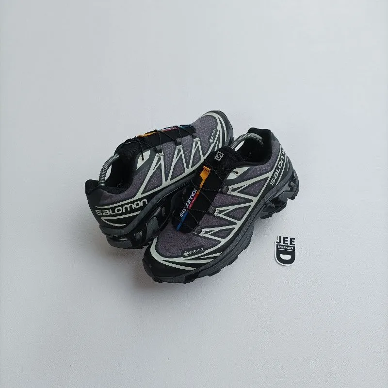 Salomon Xt-6 Goretex Black Ebony Lunar Rock Preloved