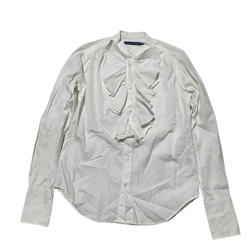 Ralph lauren women frill white shirt photo 1