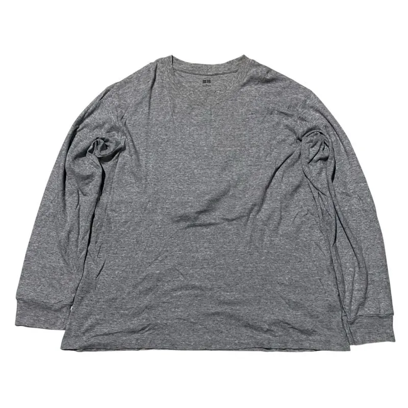 Uniqlo basic grey LS tee XL photo 1