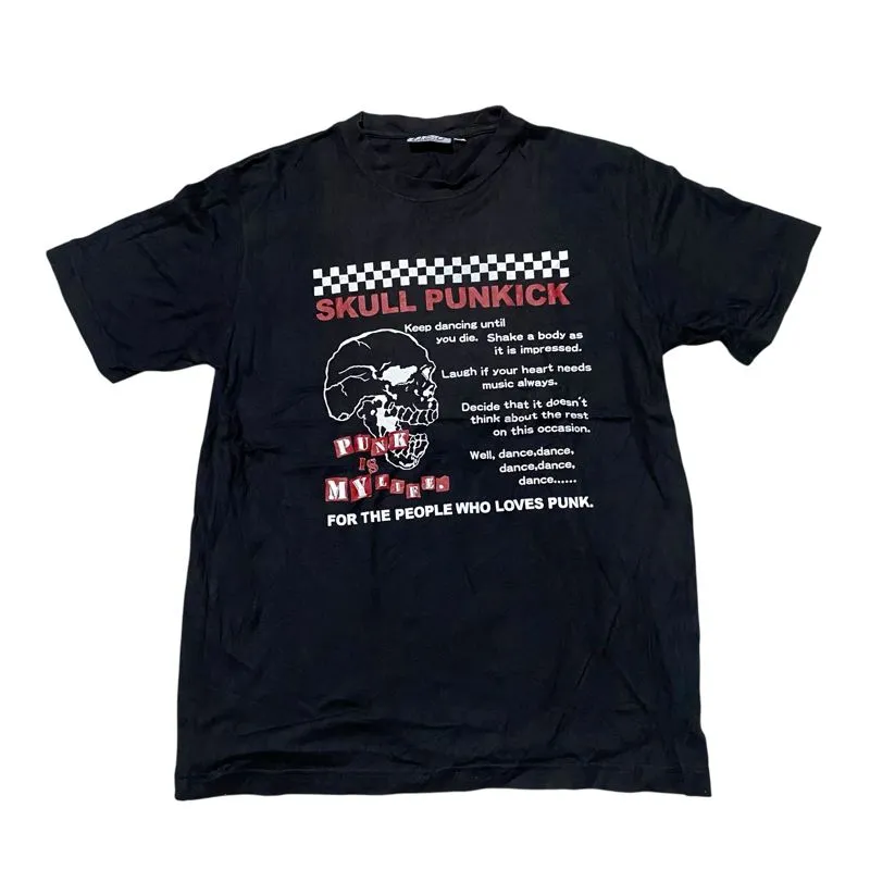 Old england basic skull punkick black tee photo 1