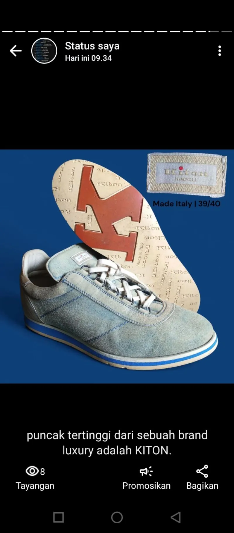 sepatu luxury Kiton made italy 39 photo 1
