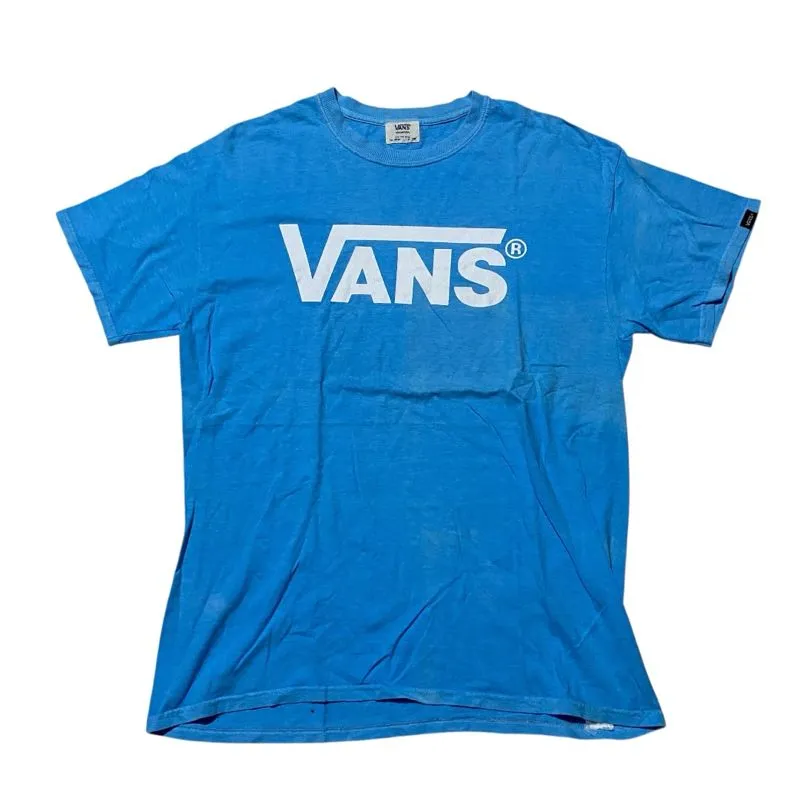 Vans off the wall classic  logo blue sky tee photo 1