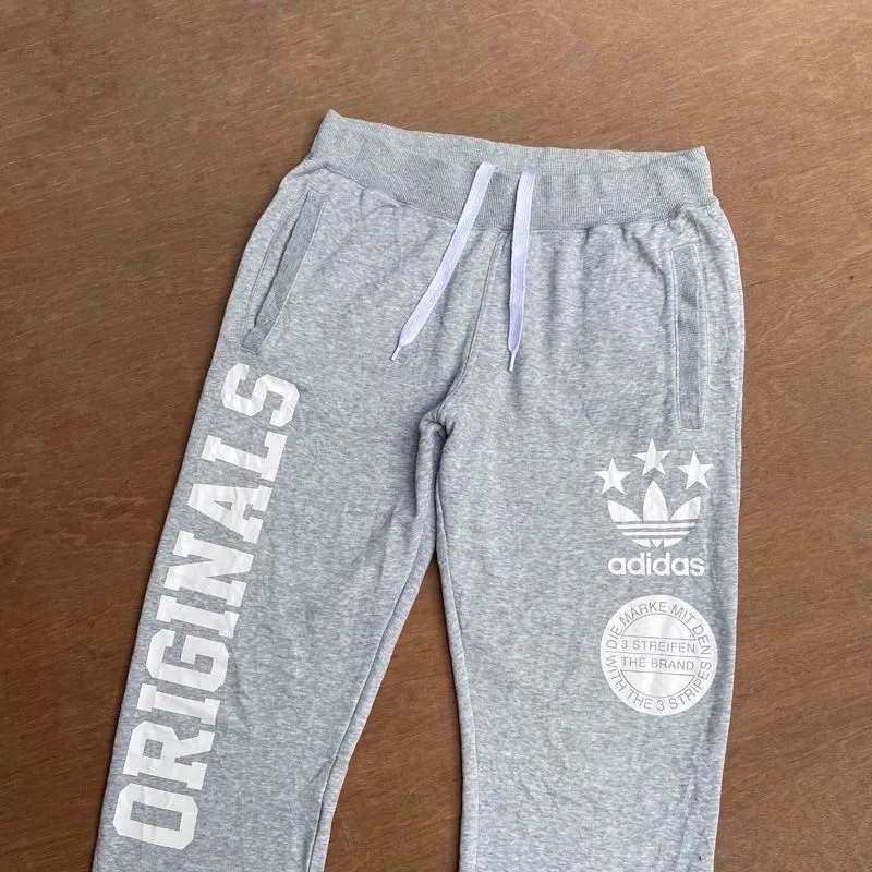 Adidas Street Logo French Terry Sweat Pants Gray photo 1