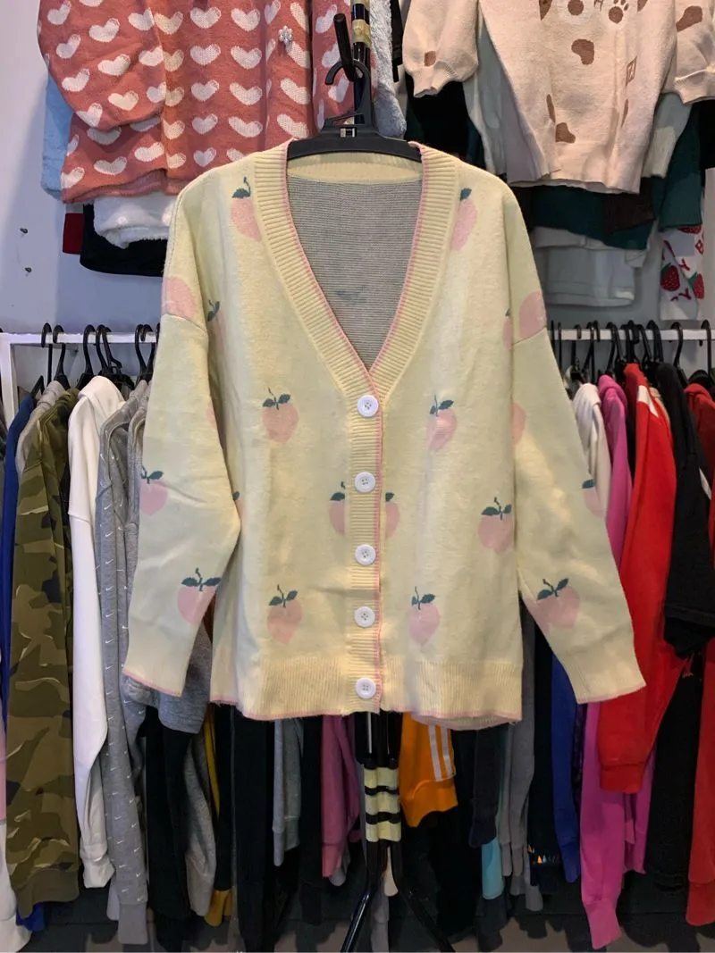 Cardigan rajut motif photo 1