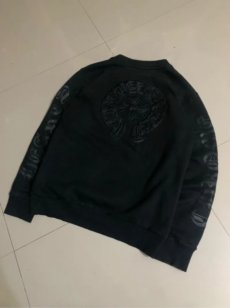 crewneck chrome hearts black on black photo 1