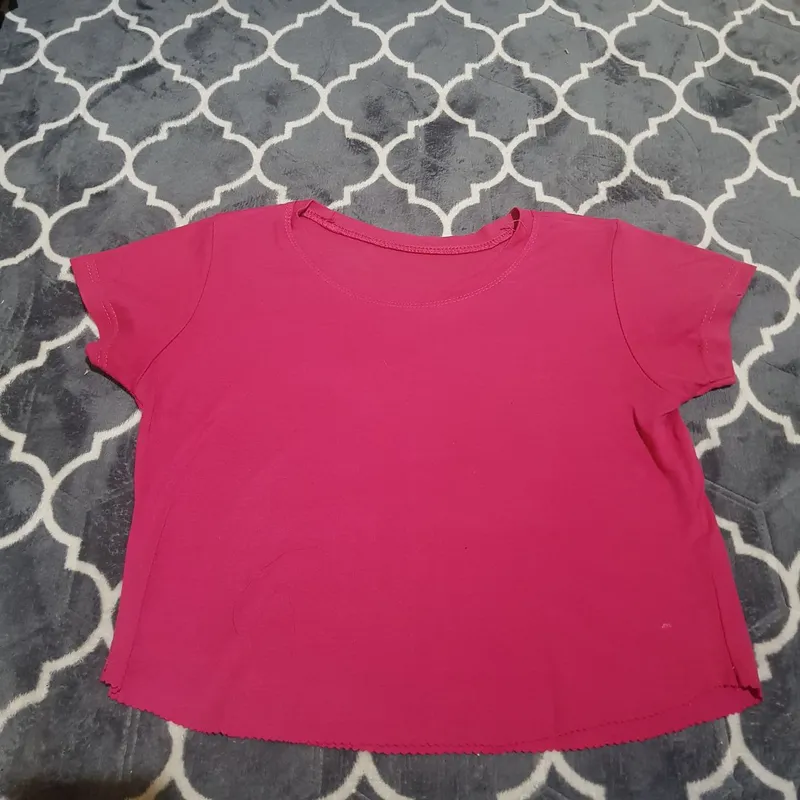 Casual Crop top Wanita navy red pink photo 1