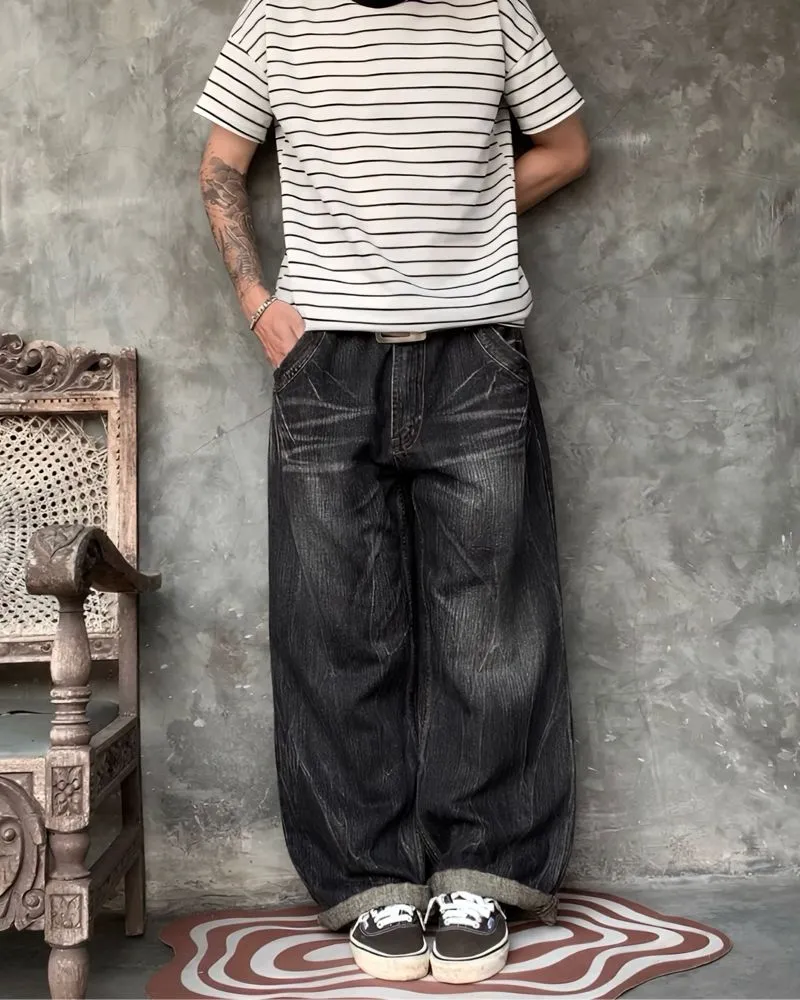 TWO ANT BLACK WASHED JEANS photo 1