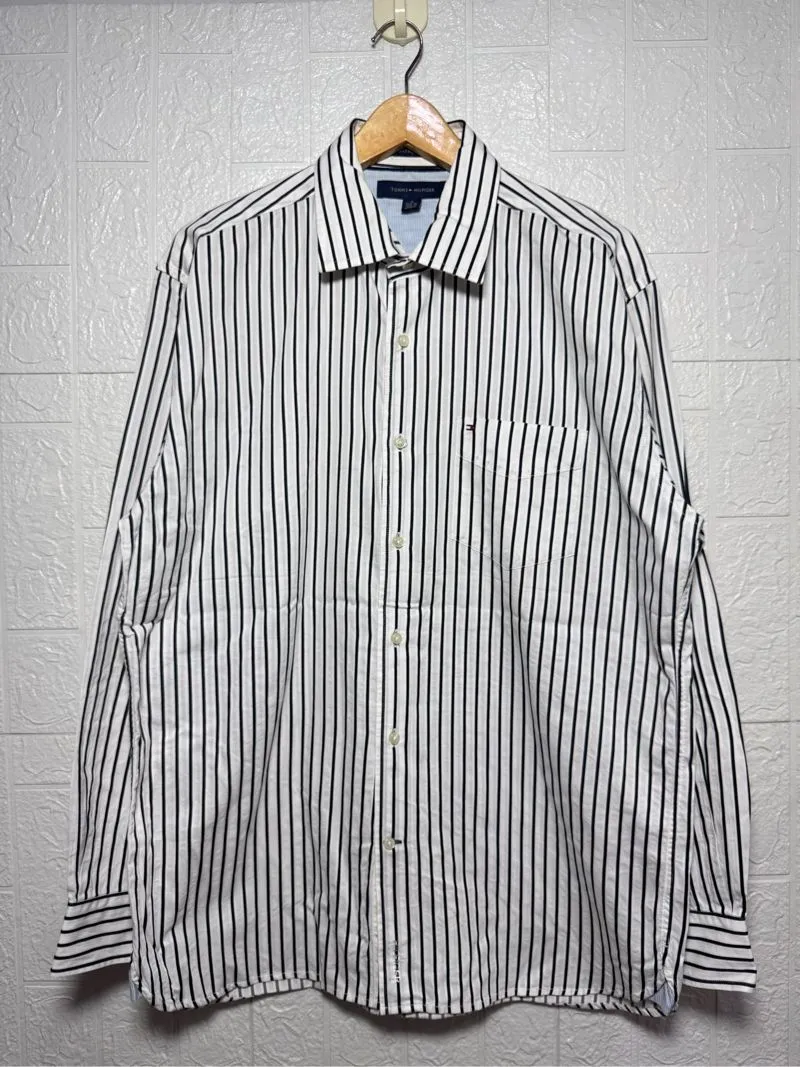 kemeja striped tommy hilfiger/kemeja casual/second brand/kem photo 1