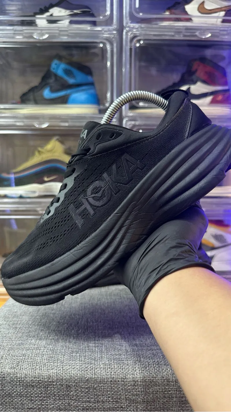 HOKA BONDI WIDE FULL BLACK SHOES RUNNING HOKA BONDI WIDE