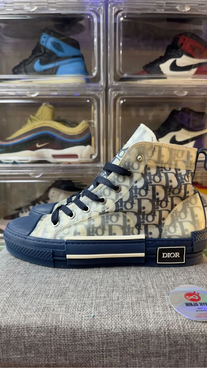 DIOR B23 HIGH TOP OBLIQUE BLUE WHITE photo 1