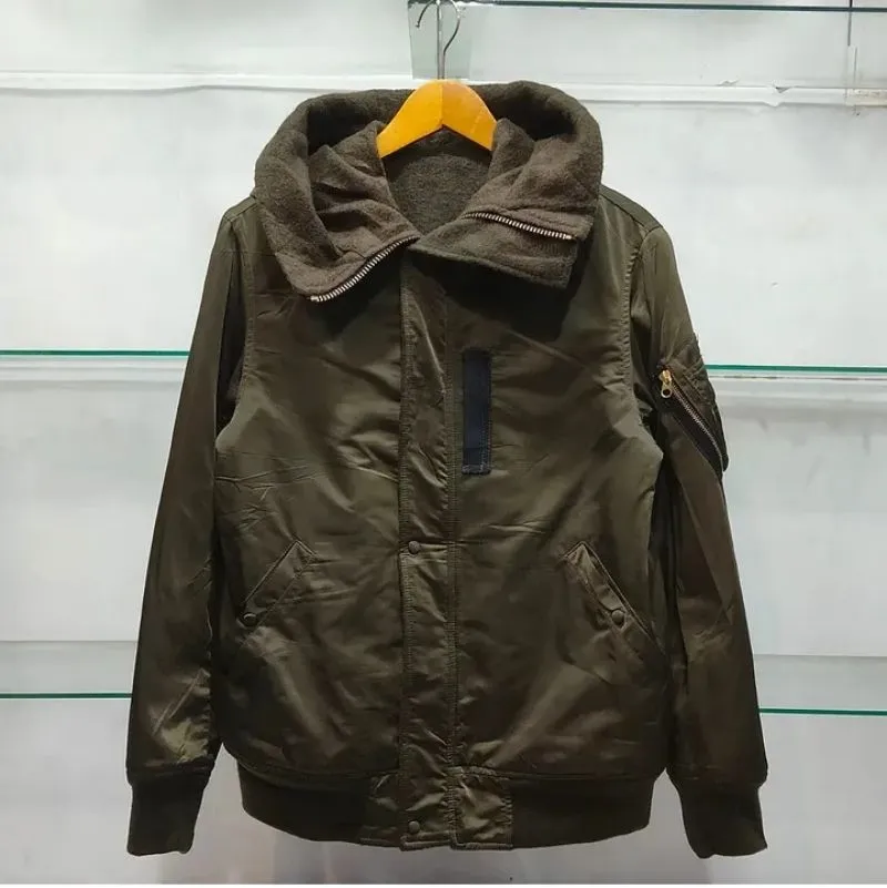 BARK TANNAGE REVERSIBLE JACKET WOOL POLYESTER HOOODED JAPAN photo 1