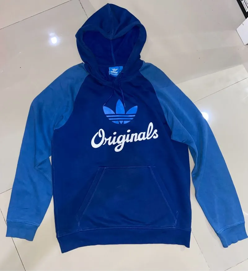 Adidas trifoil 2 tone hoodie casual original photo 1