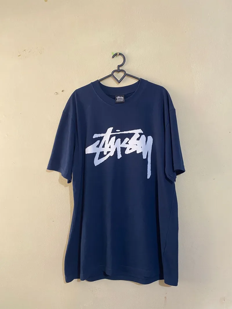 Stussy Luxury T-shirt Pria navy photo 1