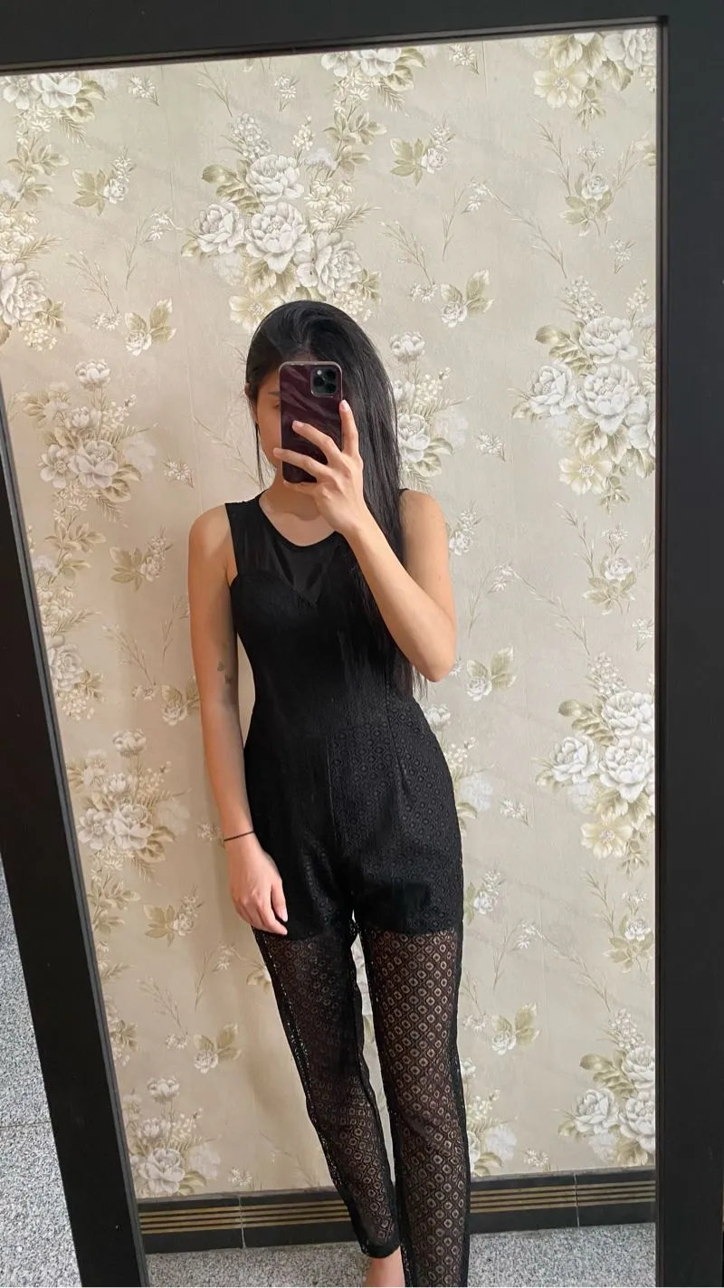 jumpsuit hitam  photo 1