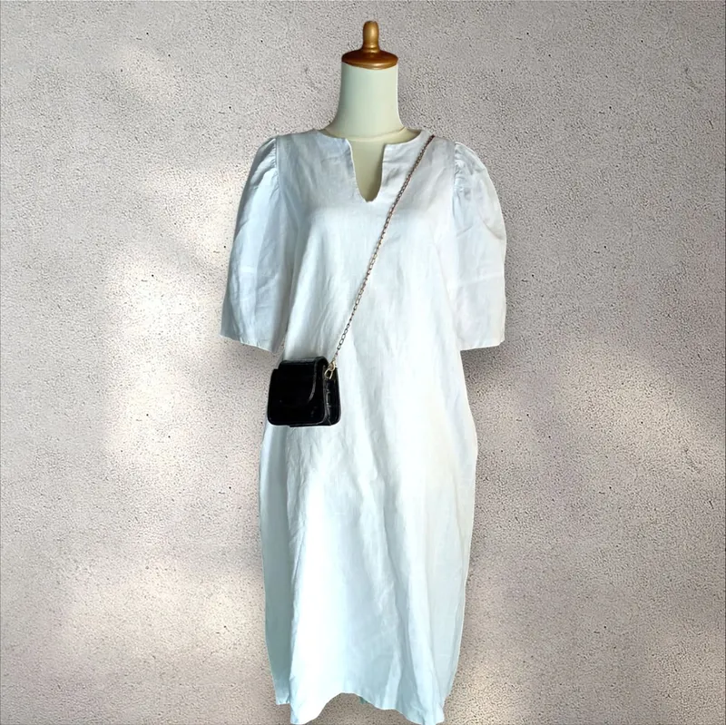 Vintage Casual Casual dress Wanita white photo 1