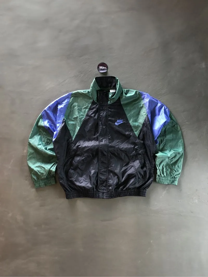 1990's Vintage Nike 3Tone Colorblock Windbreaker Jacket Preloved