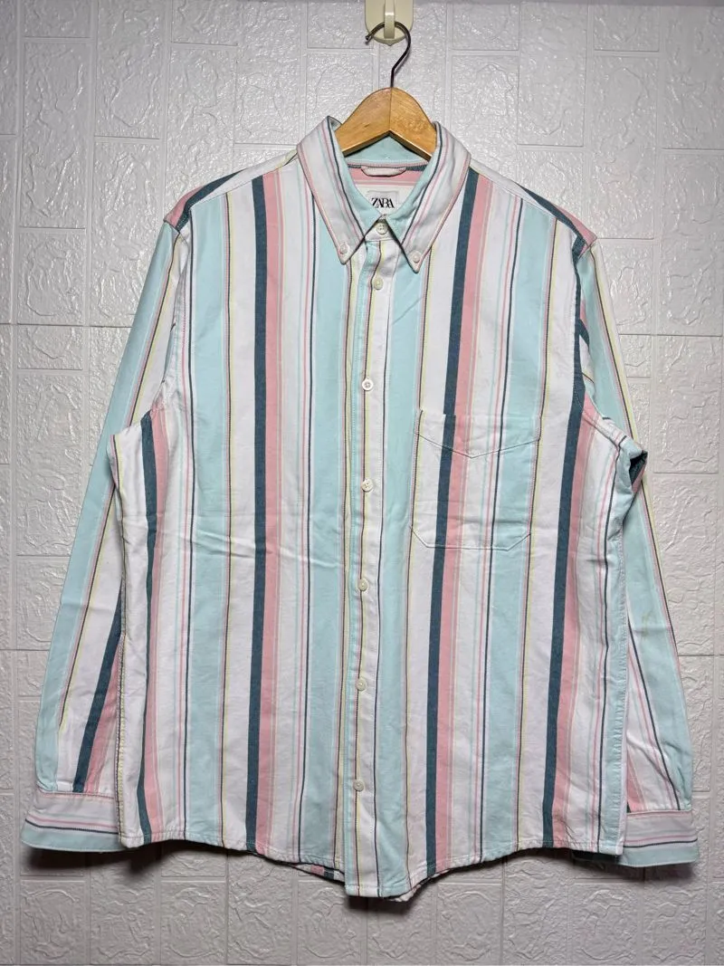 kemeja zara XL/kemeja jeans/kemeja casual/jaket jeans/second photo 1