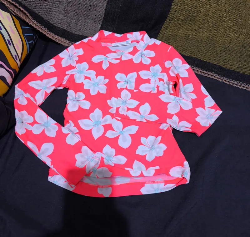 Vintage Swimwear Kids white pink photo 1