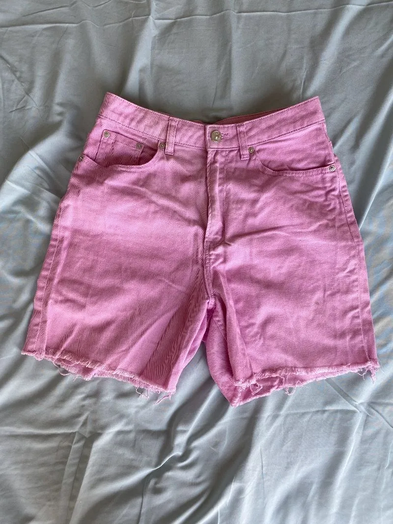 H&m short jeans celana pendek pink photo 1