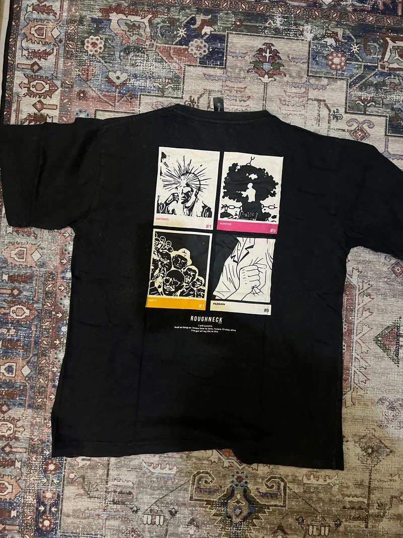 Casual Indie T-shirt Pria black photo 1