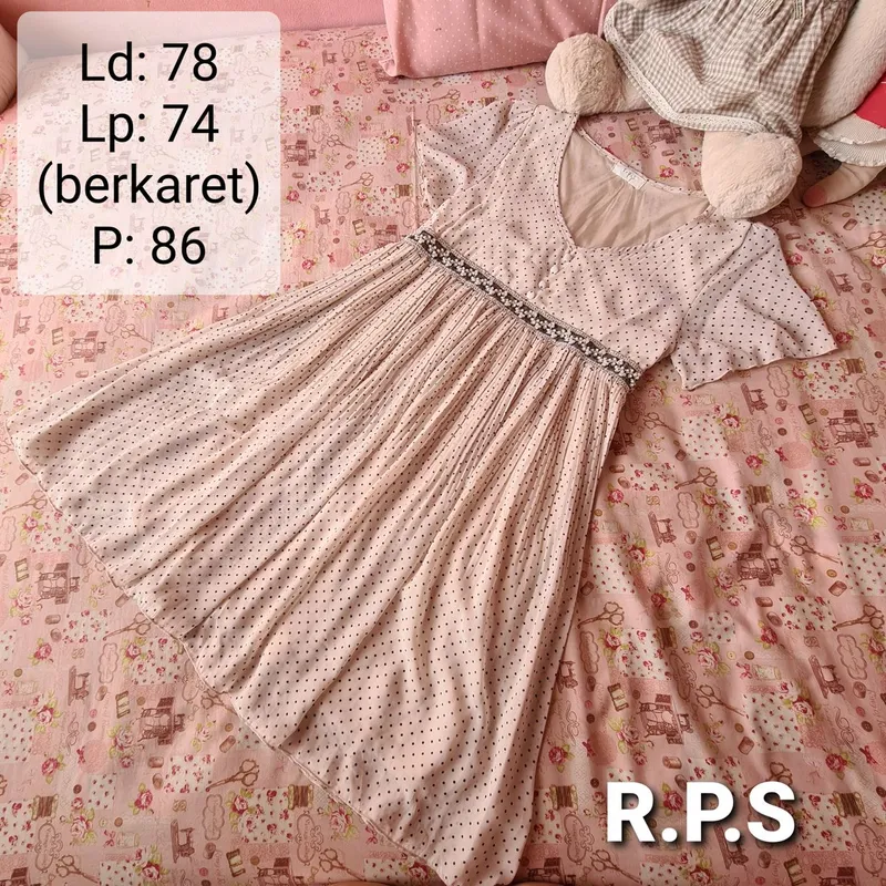 KAWAII VINTAGE DRESS Bust 78cm Waist photo 1