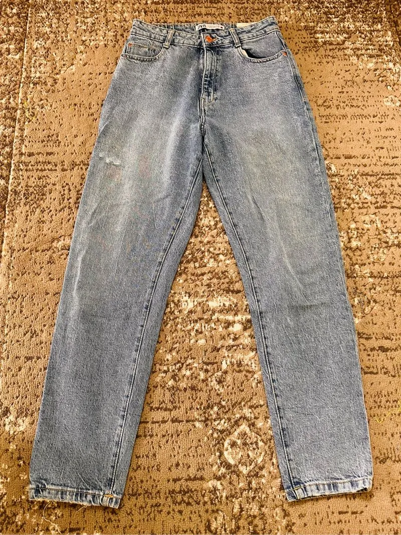 Zara denim boyfriend fit photo 1