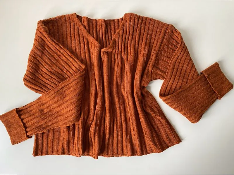 Knit Cropped Sweater Terracotta photo 1