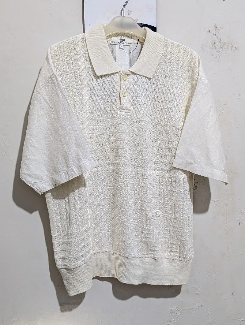 Vintage x luxury Balenciaga polo knit embroidered logo photo 1
