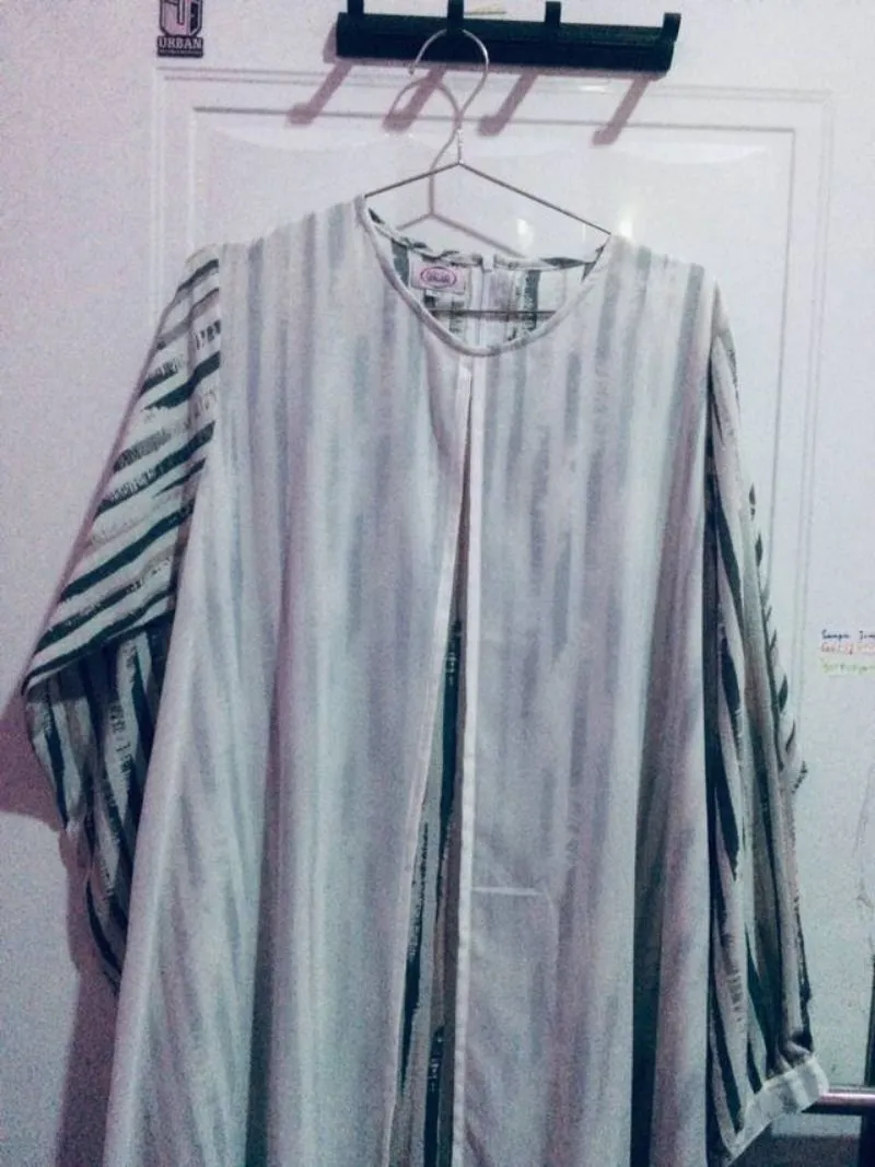 GAMIS ABAYA STRIPES LONG DRESS MUSLIM ELEGAN photo 1