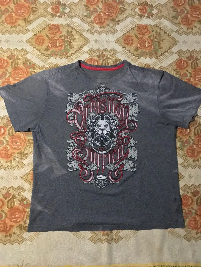 Nike Lebron james lion tee "Orbis Non Sufficit" grey photo 1