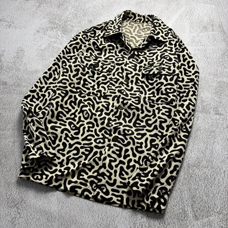 Korean Military Bacteria Camo Open Collar Longshirt 2 Pocket photo 1