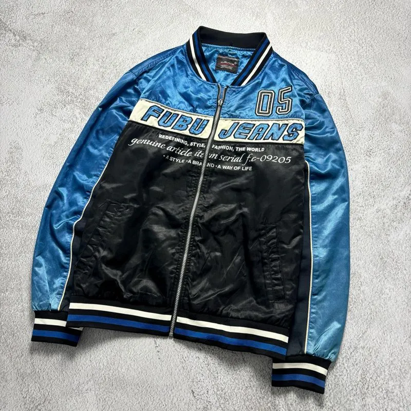 Fubu Jeans Varsity Racing Jacket with Adjustable Hoodie (XL) photo 1