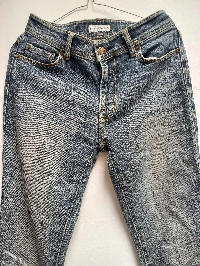 Vintage boot cut mid to low rise jeans  photo 1