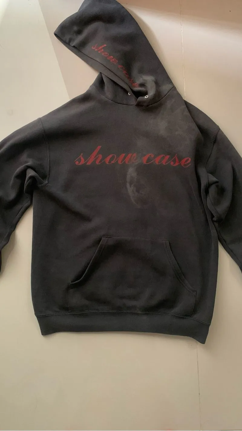 black faded show case hoodie photo 1