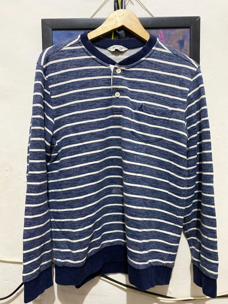 Beanpole Luxury Casual Polo shirt Pria white blue photo 1