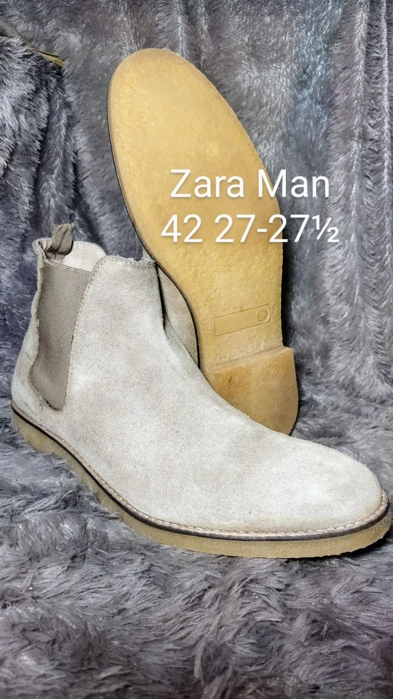 zara suede chelsea boots men