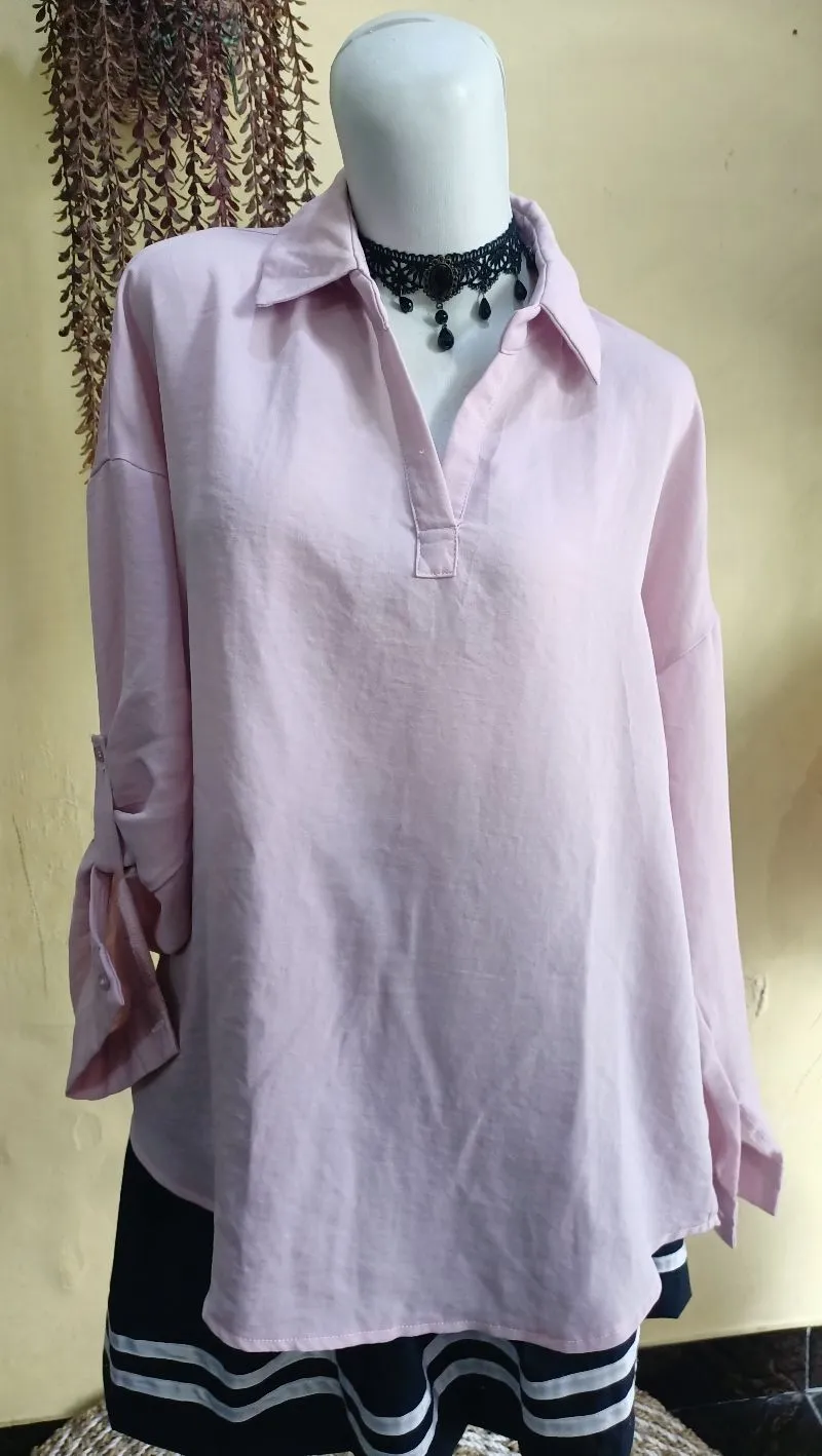 Kemeja Oversize pink photo 1